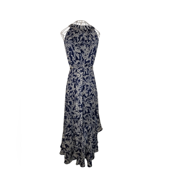 Calvin Klein Collection Navy and White High Low Dress, Size 4 - Picture 1 of 9